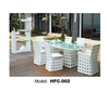 TG-HFC002 New Trend Modern Aluminum High Rattan Dining Chair for Restaurant Cafe Bar