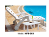 TG-HFB063 Outdoor Laybed with Armrest Patio Sunbed with Wheels Garden Sunbed Furniture