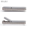 Modern Outdoor Patio Chaise Double Lounges with Waterproof Fabric and Back Cushion TG-KS9124