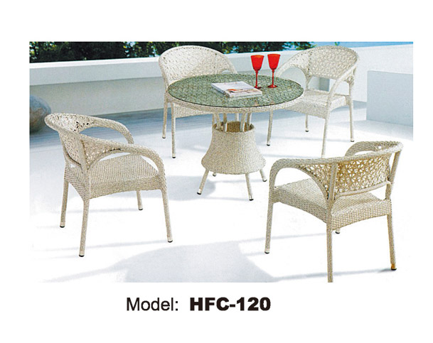 TG-HFC120 Outdoor Patio Furniture Rattan and Plastic-Wood Garden Sofa Sets
