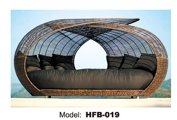 TG-HFB019 Outdoor Rattan Beach Chairs/ Sunbed/ Lounger/Daybed