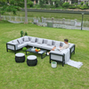 Patio Garden Modern Sofa Outdoor Table Set Furniture