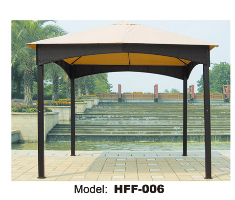 China Made Outdoor Furniture Garden Gazebo with Aluminium Frame Rattan Sofa