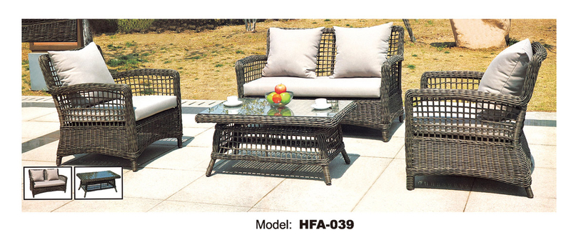 TG-HFA039 Patio Leisure Chair Metal Frame PE Rattan Aluminium Wicker Outdoor Garden Furniture
