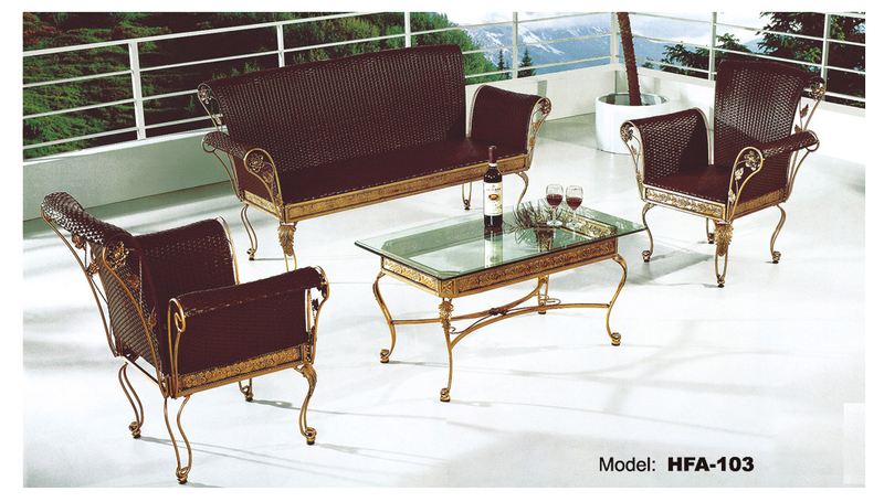 TG-HFA103 Luxury Modern Design Garden Sofa Set Aluminum Rope Outdoor Furniture