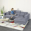 Modern Popular Design Modern Living Room Furniture Comfortable Grey Fabric L Share Sofa Set