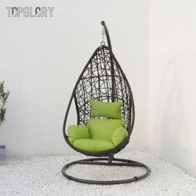 Outdoor Patio Hanging Swing Garden Elasticity Leisure Rattan Egg Swing Chair TG-KSU1719S