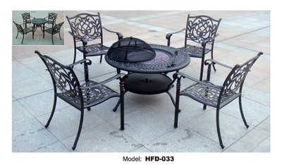 TG-HFD033 Cast Aluminum Table Chair Single/Seat Sofa Set Design Outdoor Garden Furniture