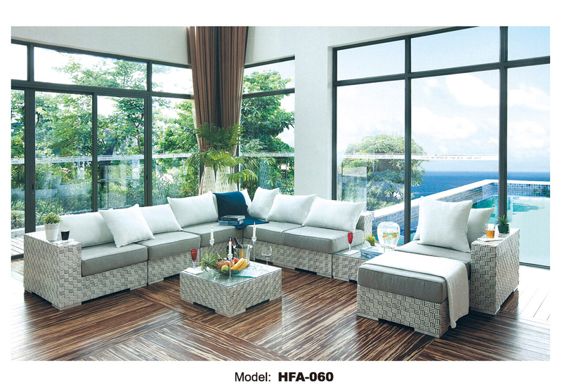 TG-HFA060 Modern Patio Garden Rattan Outdoor Furniture Wicker Resin Sofa Furniture