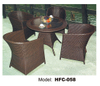 TG-HFC058 High Quality Rattan Garden Furniture Outdoor Dining Set