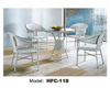 TG-HFC118 Leisure Garden Dining Furniture Aluminum Chair Table Set 