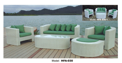 TG-HFA030 China Factory Outdoor Garden Rattan Dining Chair Sofa Set on Sale