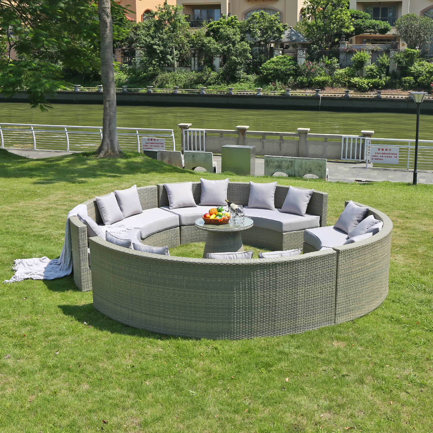 Modern Leisure Aluminium Rattan Hotel Home Apartment Garden Patio Sofa Outdoor Furniture