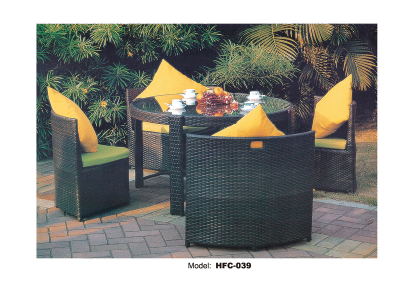 TG-HFC039 Factory Direct Outdoor Tables And Chairs Rattan Chair Coffee Table Balcony Leisure Furniture Combination Courtyard Garden