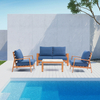 Modern Design Free-Formed Outdoor Teakwood Sofa Furniture Set for Patio