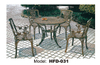 TG-HFD031 Modern Stainless Steel Outdoor Furniture of Dining Garden Patio Leisure Dining Home Chair Table Set