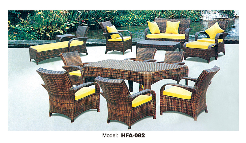 TG-HFA082 Outdoor Garden Furniture Patio Aluminum Frame Woven Rope Leisure Sofa Set