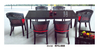 TG-HFC008 Patio Dining Set with Cushion Outdoor Dining Chair Garden Coffee Table Rattan Chair