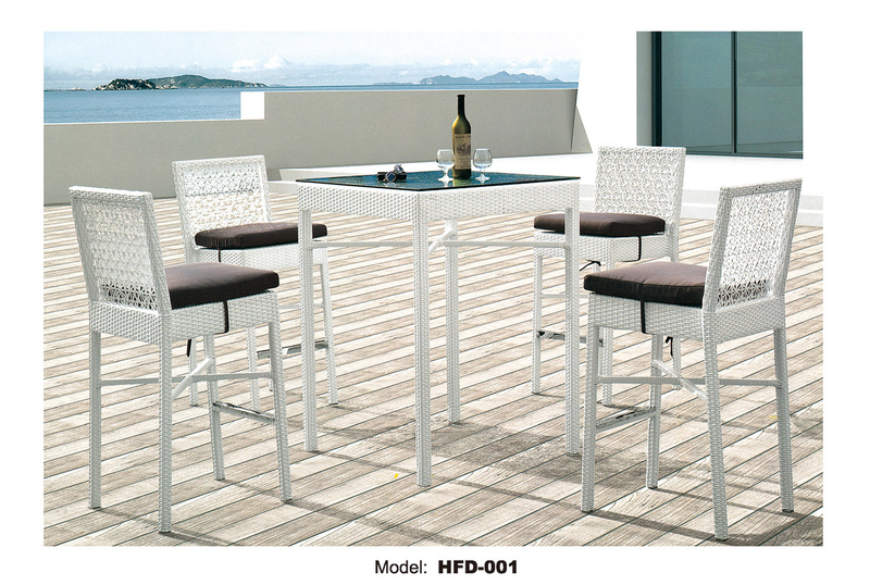 TG-HFD001 High Quality PE Rattan Industrial Commercial Cafe Home Center Bar Stool