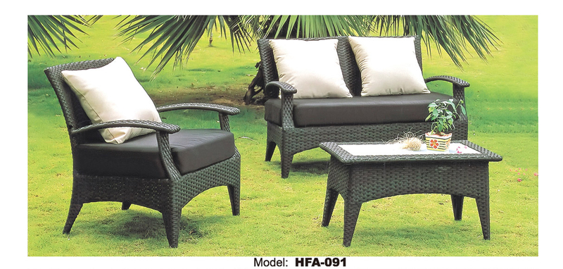 TG-HFA091 Leisure Garden Modern Sofa Outdoor Table Set Rattan Furniture
