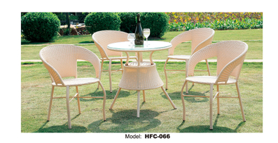 TG-HFC066 Leisure Garden Dining Furniture Rattan Chair Table Set