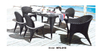 TG-HFC010 Outdoor Patio Furniture Rattan And Plastic-Wood Garden Sofa Sets
