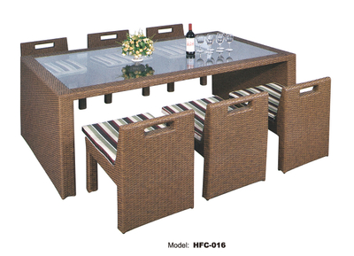 TG-HFC016 Outdoor Rattan Sofa Sun Room Garden Terrace Furniture Combination