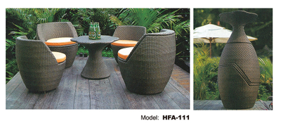 TG-HFA111 PE Rattan Modern Outdoor Leisure Patio Garden Restaurant Chair Garden Sets