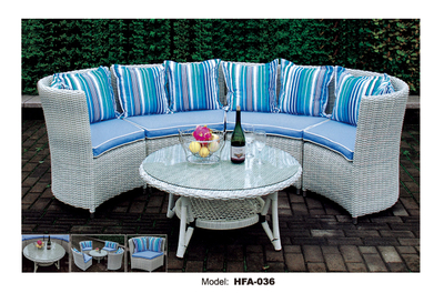 TG-HFA036 Hot Sale Outdoor Garden Furniture Wicker Rattan Sofa for Sale