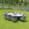 Home Aluminum Dining Chaise Modern Set Table Chair Furniture