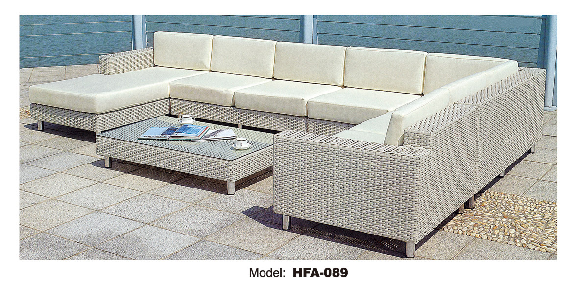 TG-HFA089 Rattan Outdoor Garden Corner Lounge Sofa Set