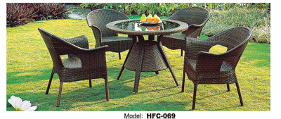 TG-HFC069 Garden Sets Rattan Frame Outdoor Furniture Rattan Chair