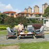 Garden Sunroom Patio Outdoor Hotel Bistro Home Balcony Modern Sofa Set Chair Furniture-TG-CM05