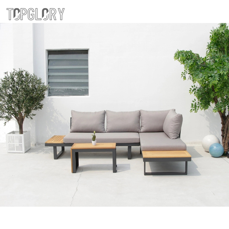 Modern Design Teakwood Garden Outdoor Custom Furniture Set Patio Fabric Sofa TG-KSU3513