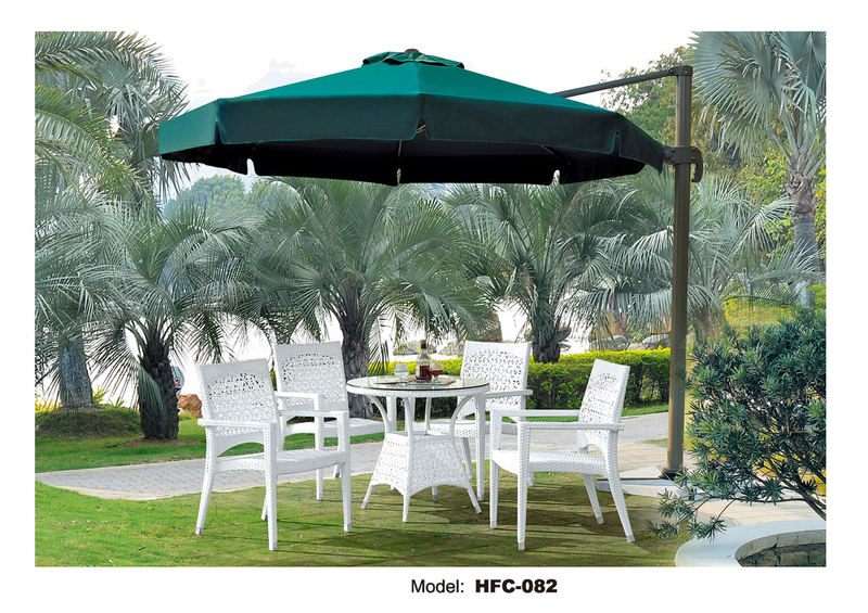 TG-HFC082 Modern Outdoor Garden Furniture Rattan Chair Dining Table Set