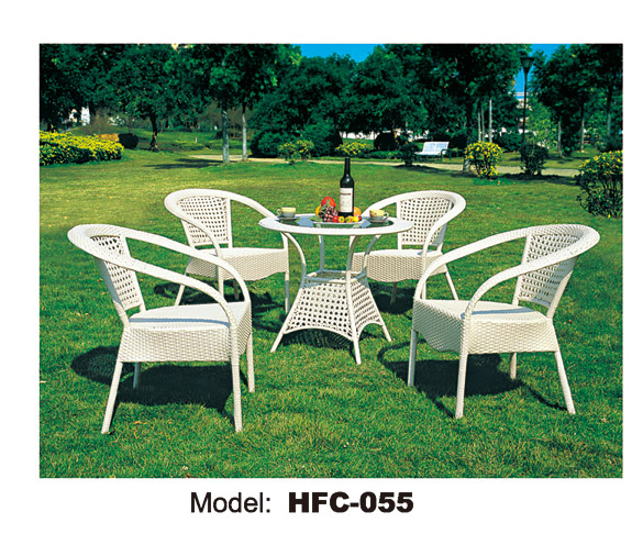 TG-HFC055 Modern Hotel Furniture Outdoor Furniture Patio Dining Table Set Rattan Garden Set Living Room Dining Chair