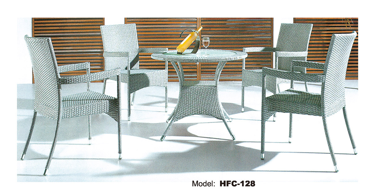 TG-HFC128 Outdoor Rattan Sofa Simple Courtyard Tea Table Combination Leisure Rattan Chair Furniture