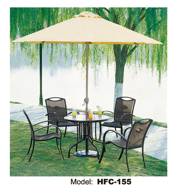 TG-HFC155 Hot Sale Modern Design Outdoor Furniture Dining Chairs And Table